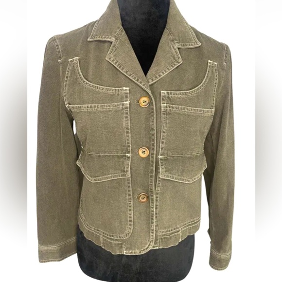 J.Jill Mp Denim Utility Jacket Size XSmall - Picture 1 of 8